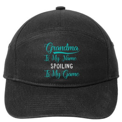 Cute Funny Grandma Is My Name Spoiling Is My Game 7-Panel Snapback Hat