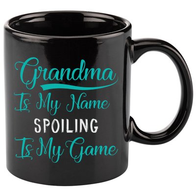 Cute Funny Grandma Is My Name Spoiling Is My Game 11oz C Handle Ceramic Mug