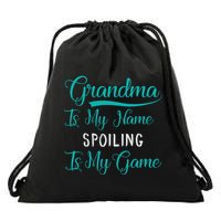Cute Funny Grandma Is My Name Spoiling Is My Game Drawstring Bag