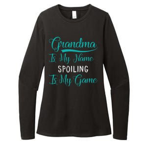 Cute Funny Grandma Is My Name Spoiling Is My Game Womens CVC Long Sleeve Shirt