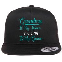 Cute Funny Grandma Is My Name Spoiling Is My Game Flat Bill Trucker Hat