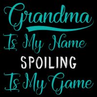 Cute Funny Grandma Is My Name Spoiling Is My Game Flat Bill Trucker Hat