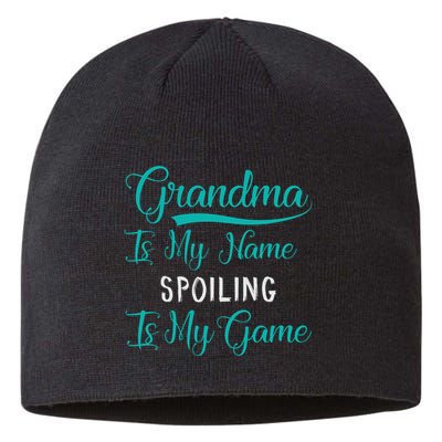 Cute Funny Grandma Is My Name Spoiling Is My Game Sustainable Beanie