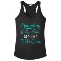 Cute Funny Grandma Is My Name Spoiling Is My Game Ladies PosiCharge Competitor Racerback Tank
