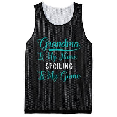 Cute Funny Grandma Is My Name Spoiling Is My Game Mesh Reversible Basketball Jersey Tank