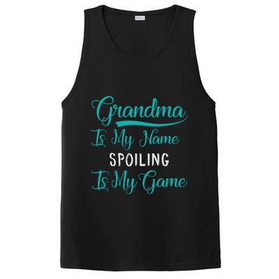 Cute Funny Grandma Is My Name Spoiling Is My Game PosiCharge Competitor Tank