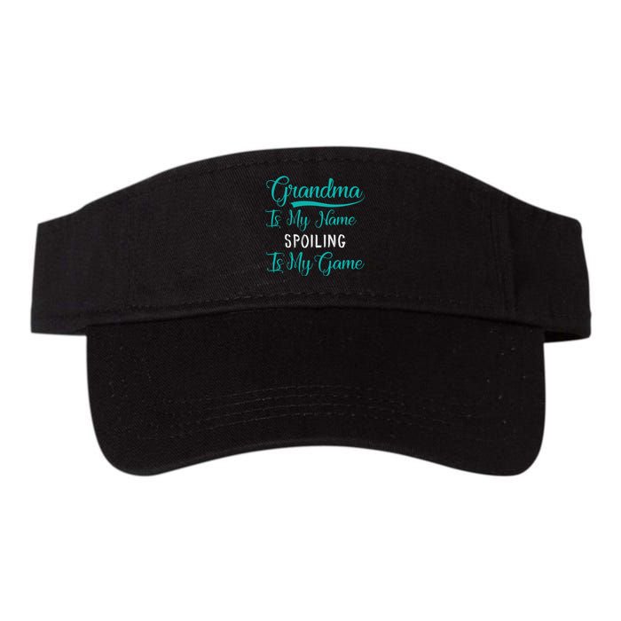 Cute Funny Grandma Is My Name Spoiling Is My Game Visor