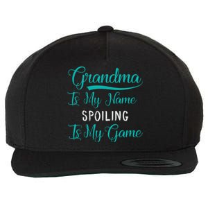 Cute Funny Grandma Is My Name Spoiling Is My Game Wool Snapback Cap