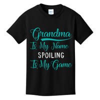 Cute Funny Grandma Is My Name Spoiling Is My Game Kids T-Shirt