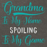 Cute Funny Grandma Is My Name Spoiling Is My Game Cotton Canvas Backpack