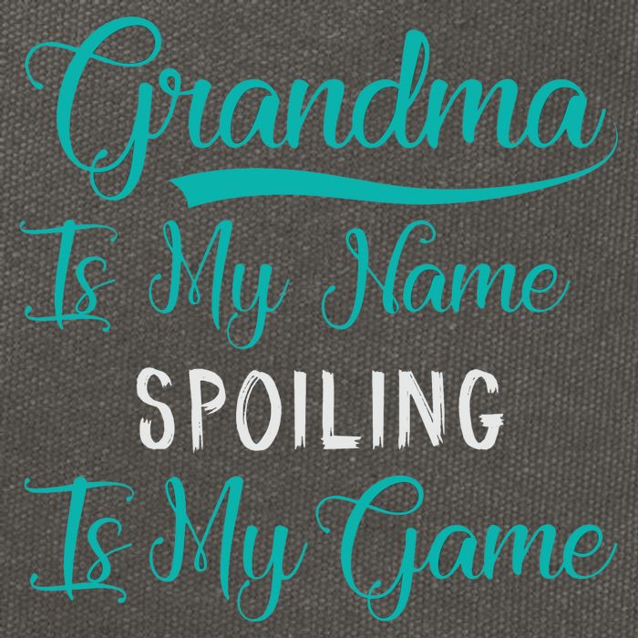 Cute Funny Grandma Is My Name Spoiling Is My Game Cotton Canvas Backpack