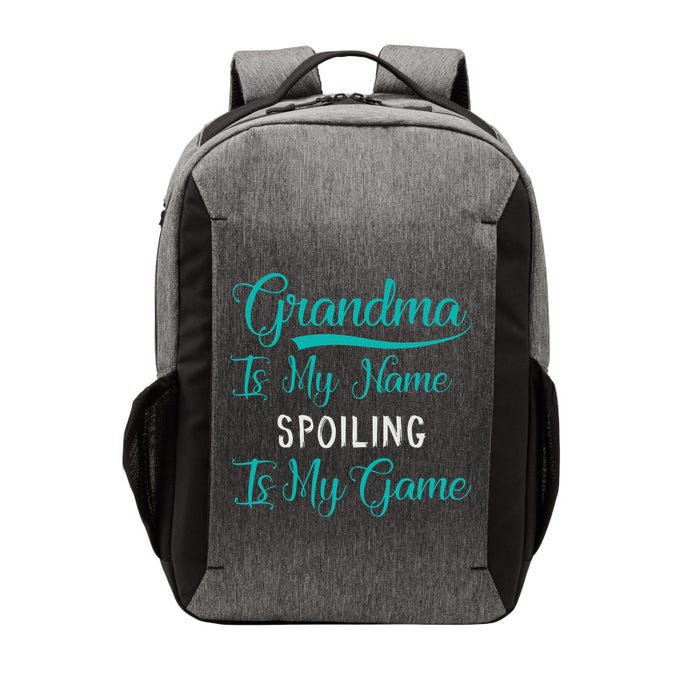 Cute Funny Grandma Is My Name Spoiling Is My Game Vector Backpack