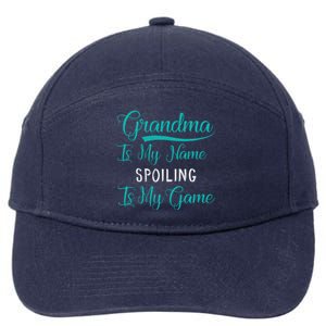 Cute Funny Grandma Is My Name Spoiling Is My Game 7-Panel Snapback Hat