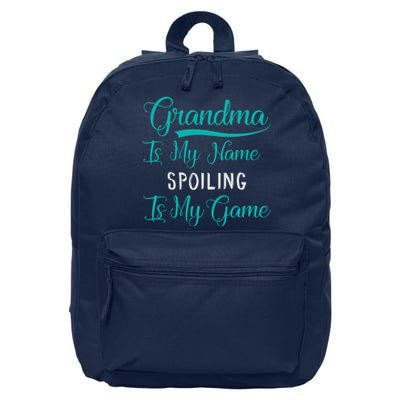 Cute Funny Grandma Is My Name Spoiling Is My Game 16 in Basic Backpack