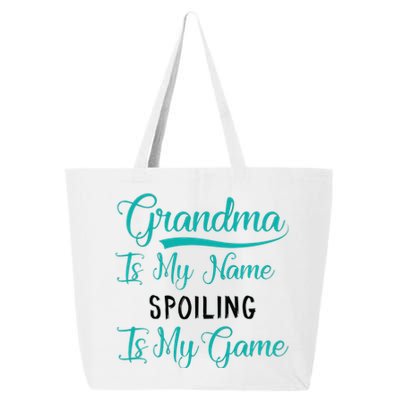 Cute Funny Grandma Is My Name Spoiling Is My Game 25L Jumbo Tote