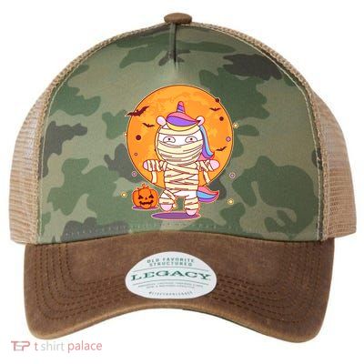 Cute Funny Halloween Unicorn Mummy Legacy Tie Dye Trucker Hat