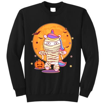 Cute Funny Halloween Unicorn Mummy Sweatshirt