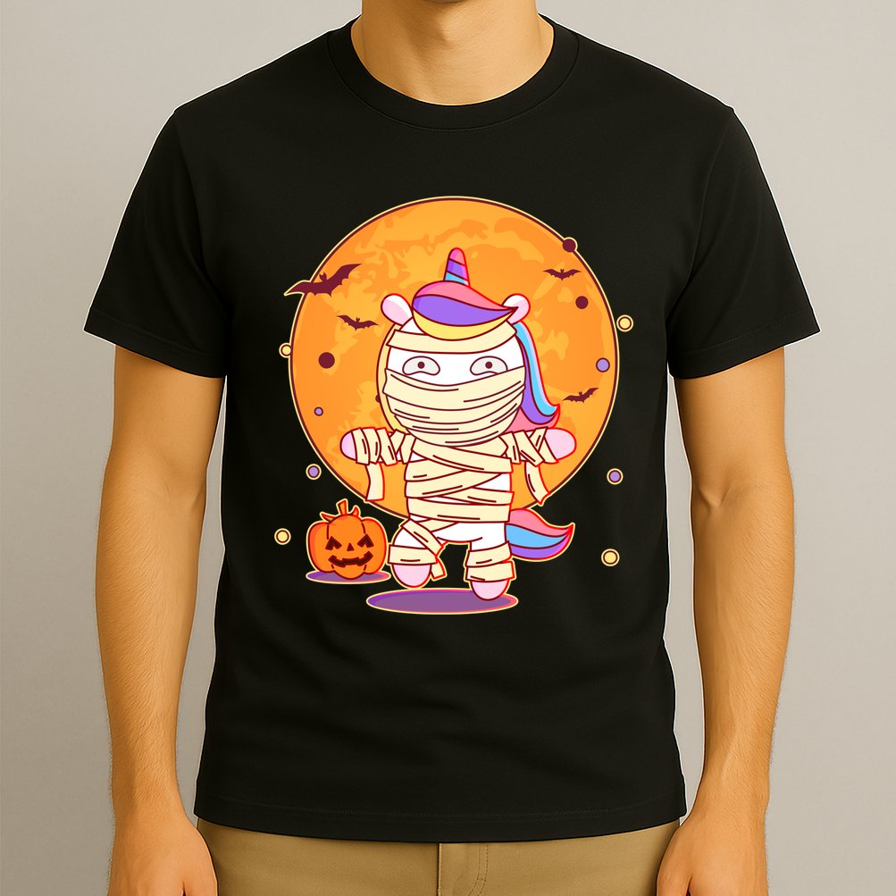 Cute Funny Halloween Unicorn Mummy T-Shirt
