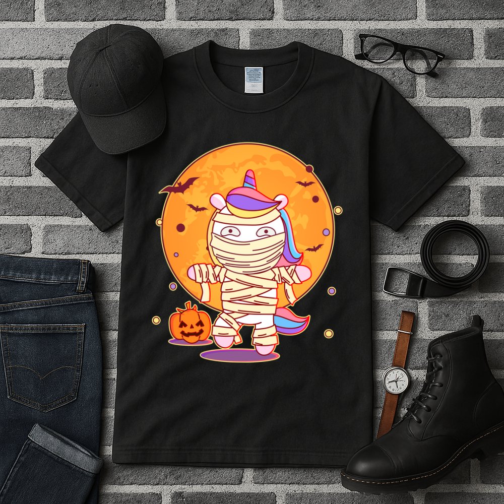 Cute Funny Halloween Unicorn Mummy Tall T-Shirt