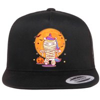 Cute Funny Halloween Unicorn Mummy Flatbill Hat