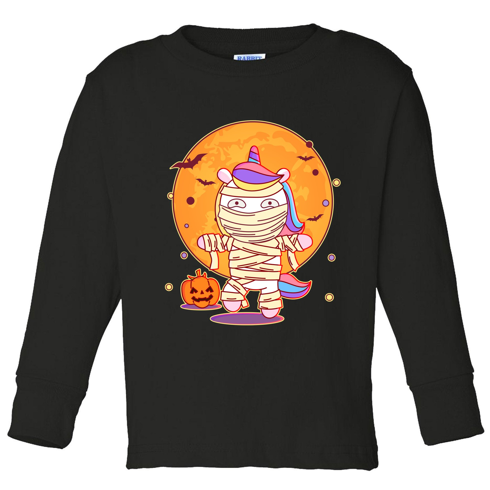 Cute Funny Halloween Unicorn Mummy Toddler Long Sleeve Shirt