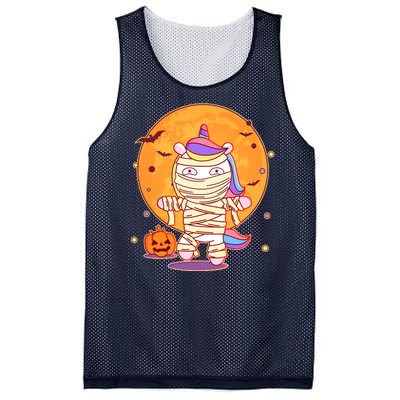 Cute Funny Halloween Unicorn Mummy Mesh Reversible Basketball Jersey Tank