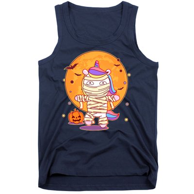 Cute Funny Halloween Unicorn Mummy Tank Top