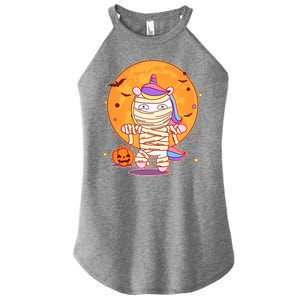 Cute Funny Halloween Unicorn Mummy Women’s Perfect Tri Rocker Tank