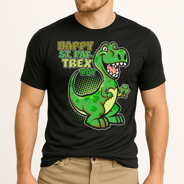 Cute Funny Happy St Pat-Trex Day Cooling Performance Crew T-Shirt