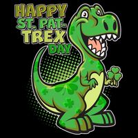 Cute Funny Happy St Pat-Trex Day Cooling Performance Crew T-Shirt