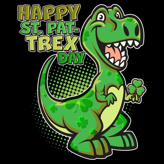 Cute Funny Happy St Pat-Trex Day Cooling Performance Crew T-Shirt
