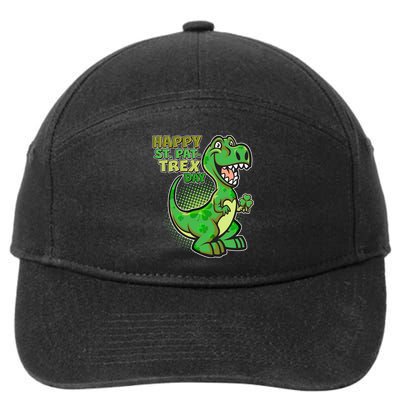 Cute Funny Happy St Pat-Trex Day 7-Panel Snapback Hat
