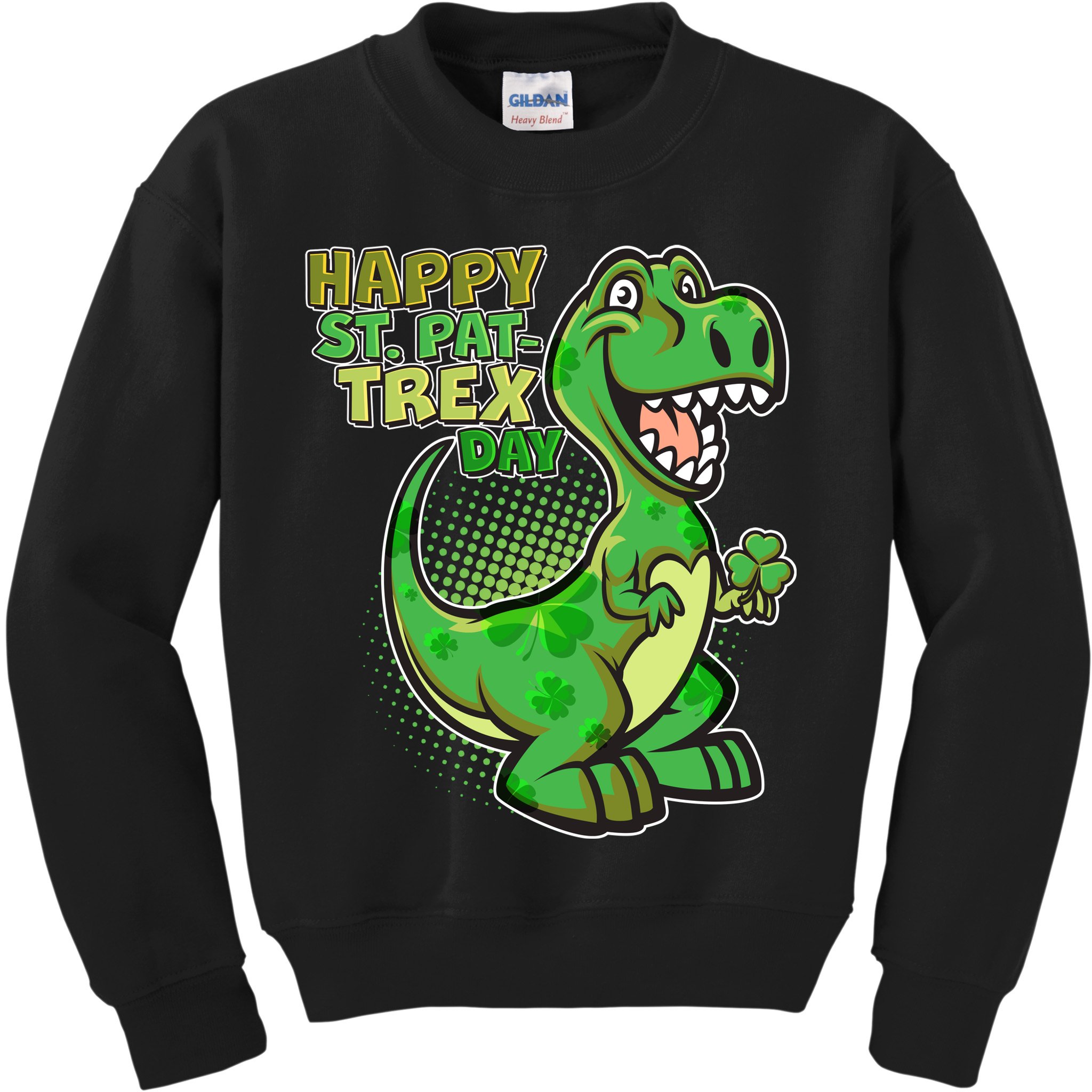 Cute Funny Happy St Pat-Trex Day Kids Sweatshirt