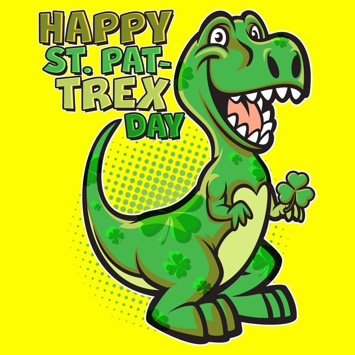 Cute Funny Happy St Pat-Trex Day Women's V-Neck T-Shirt