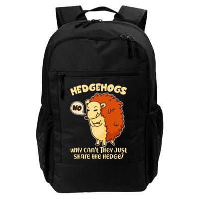 Cute Funny Hedgehogs Why Can't They Just Share the Hedge? Backpack