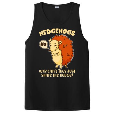 Cute Funny Hedgehogs Why Can't They Just Share the Hedge? PosiCharge Competitor Tank