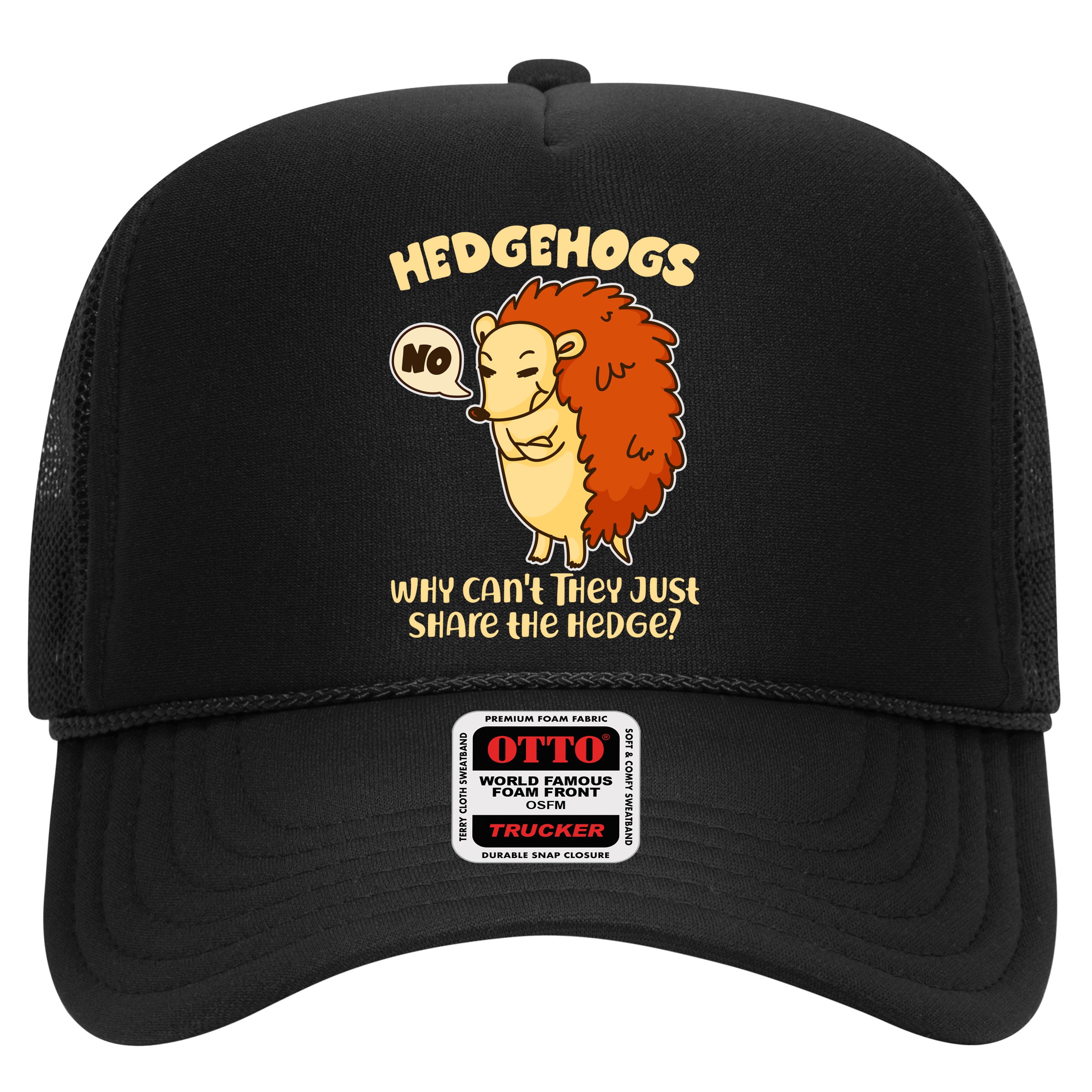 Cute Funny Hedgehogs Why Can't They Just Share the Hedge? Hat