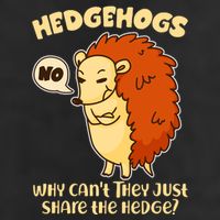 Cute Funny Hedgehogs Why Can't They Just Share the Hedge? Hat