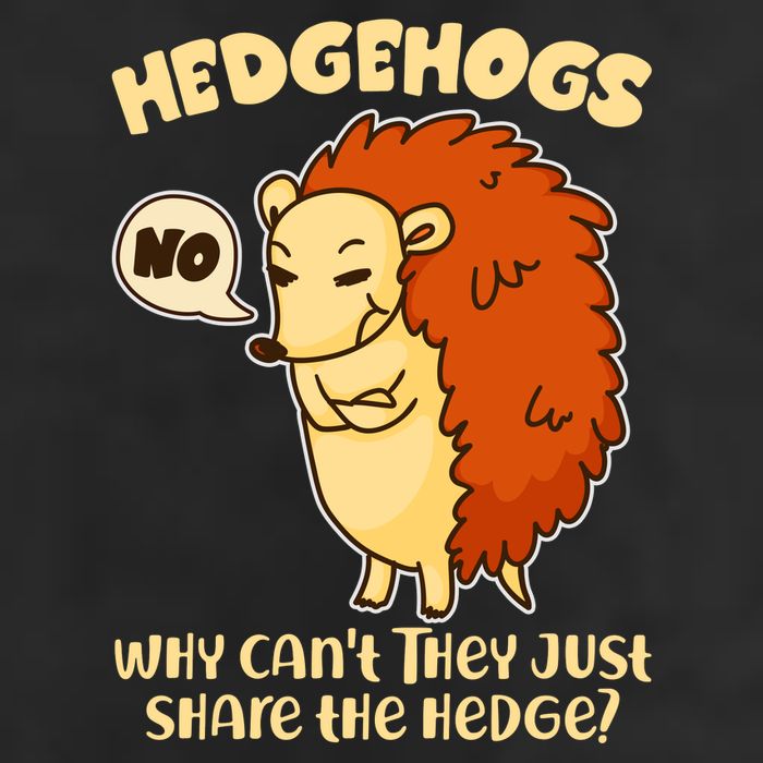 Cute Funny Hedgehogs Why Can't They Just Share the Hedge? Hat