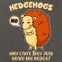 Cute Funny Hedgehogs Why Can't They Just Share the Hedge? Cotton Canvas Backpack