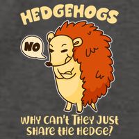 Cute Funny Hedgehogs Why Can't They Just Share the Hedge? Vector Backpack