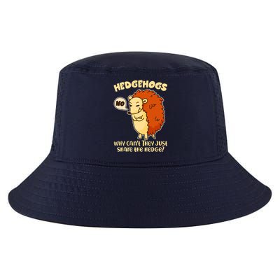 Cute Funny Hedgehogs Why Can't They Just Share the Hedge? Cool Comfort Performance Bucket Hat