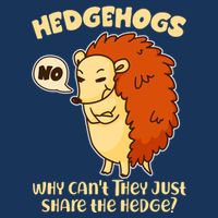 Cute Funny Hedgehogs Why Can't They Just Share the Hedge? Apron