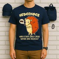 Cute Funny Hedgehogs Why Can't They Just Share the Hedge? T-Shirt