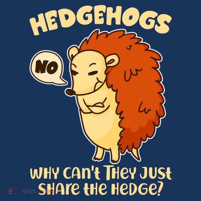 Cute Funny Hedgehogs Why Can't They Just Share the Hedge? Sustainable Bucket Hat