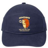 Cute Funny Hedgehogs Why Can't They Just Share the Hedge? 7-Panel Snapback Hat