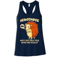 Cute Funny Hedgehogs Why Can't They Just Share the Hedge? Womens Tank Top