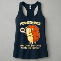 Cute Funny Hedgehogs Why Can't They Just Share the Hedge? Womens Tank Top