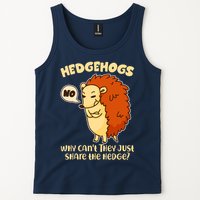 Cute Funny Hedgehogs Why Can't They Just Share the Hedge? Tank Top