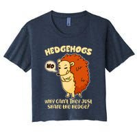 Cute Funny Hedgehogs Why Can't They Just Share the Hedge? Crop Top